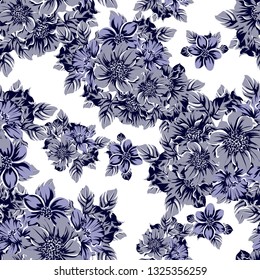 Abstract elegance seamless pattern with floral background