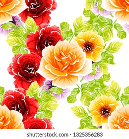 Abstract elegance seamless pattern with floral background