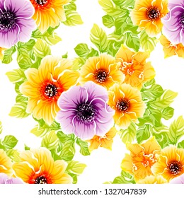 Abstract elegance seamless pattern with floral background