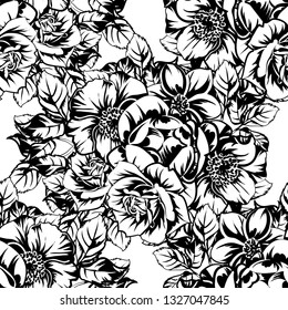 Abstract elegance seamless pattern with floral background