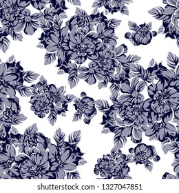 Abstract elegance seamless pattern with floral background