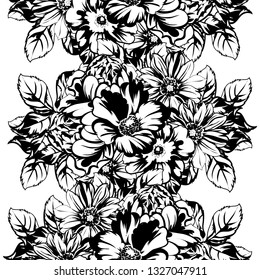 Abstract elegance seamless pattern with floral background