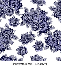 Abstract elegance seamless pattern with floral background