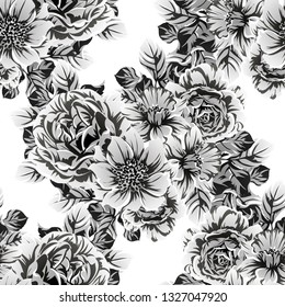 Abstract elegance seamless pattern with floral background