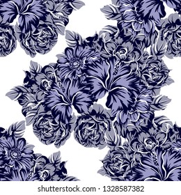 Abstract elegance seamless pattern with floral background