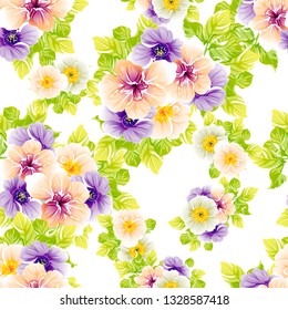 Abstract elegance seamless pattern with floral background