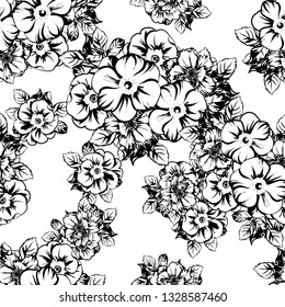 Abstract elegance seamless pattern with floral background