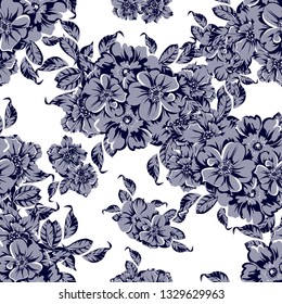 Abstract elegance seamless pattern with floral background