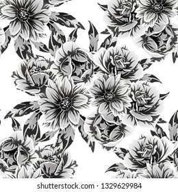 Abstract elegance seamless pattern with floral background