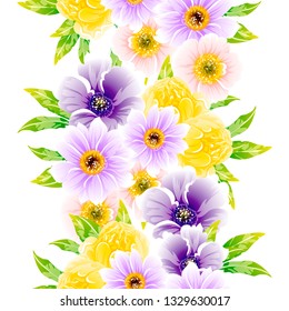 Abstract elegance seamless pattern with floral background