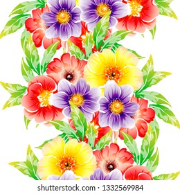Abstract elegance seamless pattern with floral background