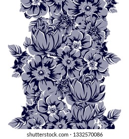 Abstract elegance seamless pattern with floral background