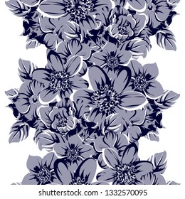 Abstract elegance seamless pattern with floral background