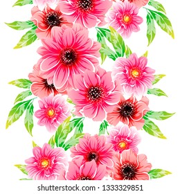 Abstract elegance seamless pattern with floral background