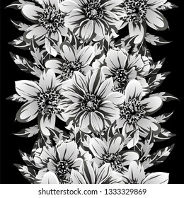 Abstract elegance seamless pattern with floral background