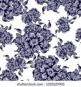 Abstract elegance seamless pattern with floral background