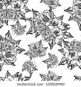 Abstract elegance seamless pattern with floral background
