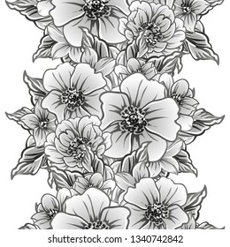 Abstract elegance seamless pattern with floral background