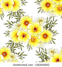 Abstract elegance seamless pattern with floral background