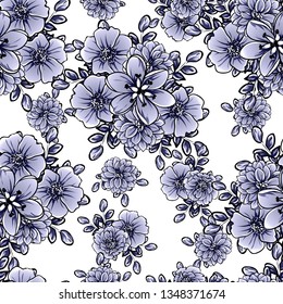Abstract elegance seamless pattern with floral background