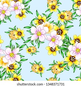 Abstract elegance seamless pattern with floral background