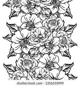 Abstract elegance seamless pattern with floral background
