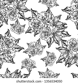 Abstract elegance seamless pattern with floral background