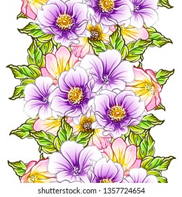 Abstract elegance seamless pattern with floral background