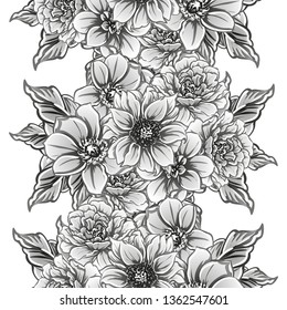 Abstract elegance seamless pattern with floral background