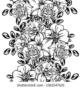 Abstract elegance seamless pattern with floral background