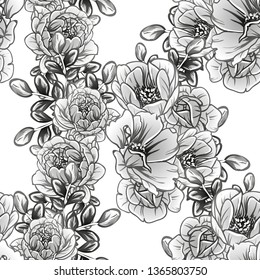 Abstract elegance seamless pattern with floral background