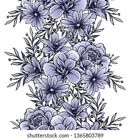 Abstract elegance seamless pattern with floral background