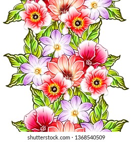 Abstract elegance seamless pattern with floral background