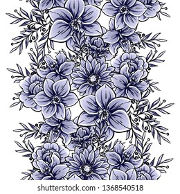 Abstract elegance seamless pattern with floral background