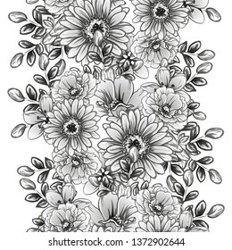 Abstract elegance seamless pattern with floral background