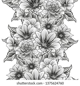 Abstract elegance seamless pattern with floral background