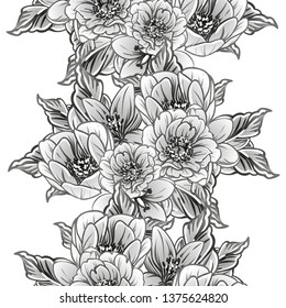 Abstract elegance seamless pattern with floral background