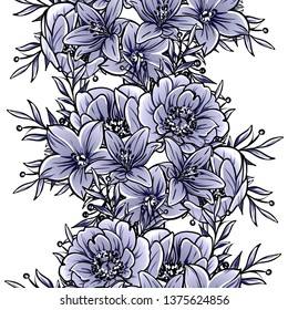 Abstract elegance seamless pattern with floral background