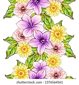 Abstract elegance seamless pattern with floral background