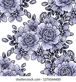 Abstract elegance seamless pattern with floral background