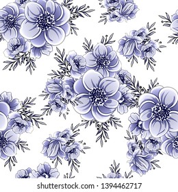 Abstract elegance seamless pattern with floral background