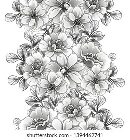Abstract elegance seamless pattern with floral background