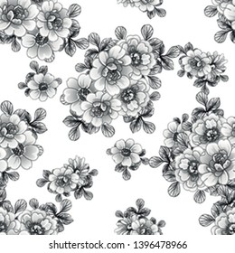 Abstract elegance seamless pattern with floral background