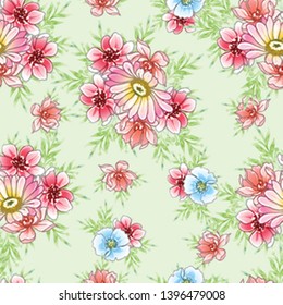 Abstract elegance seamless pattern with floral background