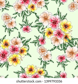 Abstract elegance seamless pattern with floral background