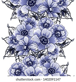 Abstract elegance seamless pattern with floral background