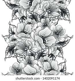 Abstract elegance seamless pattern with floral background