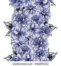 Abstract elegance seamless pattern with floral background
