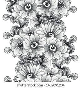 Abstract elegance seamless pattern with floral background