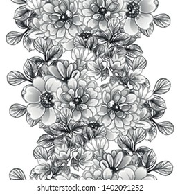 Abstract elegance seamless pattern with floral background